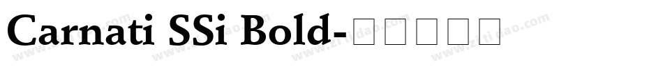 Carnati SSi Bold字体转换